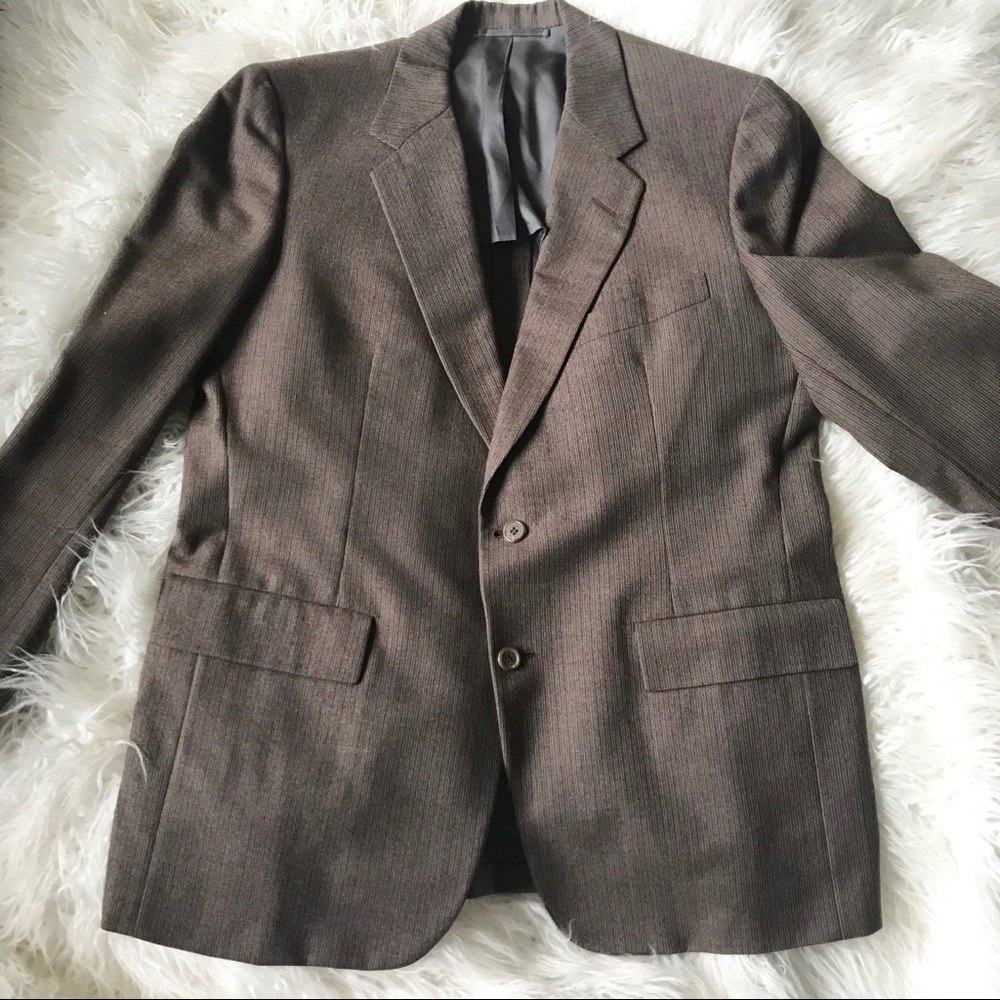 Hickey Freeman brown‎ suit sports jacket